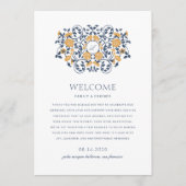 Art Nouveau bruiloft welkom & weekend route Programma (Voorkant)