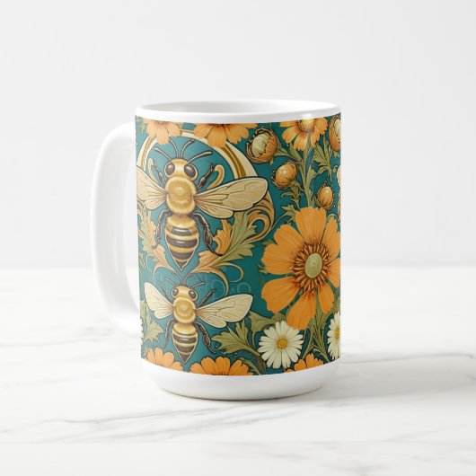 Art Nouveau Bumble Bee Mok (Voorkant links)