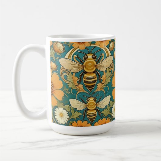 Art Nouveau Bumble Bee Mok (Links)