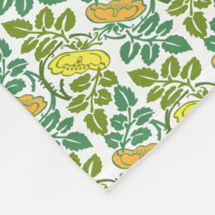 Art Nouveau Buttercup bloembehangendodemker Fleece Deken