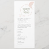 Art Nouveau  Butterfly Blush Pink Wedding Programma (Voorkant)