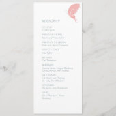 Art Nouveau Butterfly Dusty Pink Wedding Programma (Achterkant)
