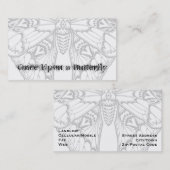Art Nouveau Butterfly Visitekaartje (Voorkant / Achterkant)