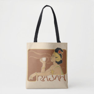 Art Nouveau Café Rajah dames met koffie Draagtas