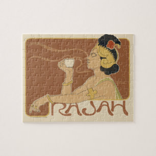 Art Nouveau Café Rajah dames met koffie Legpuzzel