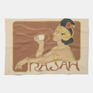 Art Nouveau Café Rajah dames met koffie Theedoek
