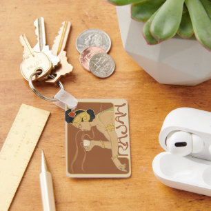 Art Nouveau Café Rajah damescafé met koffie Sleutelhanger