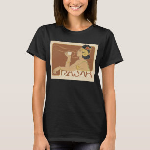 Art Nouveau Cafe Rajah, Lady met koffie T-shirt