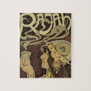  Art Nouveau Cafe Rajah, Vrouw met koffie Legpuzzel