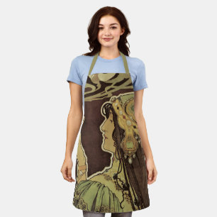  Art Nouveau Cafe Rajah, Vrouw met koffie Schort