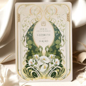 Art Nouveau Calla Lily Bruiloft Kaart