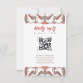 Art Nouveau Calla Lily Elégance QR Code RSVP (Devant)