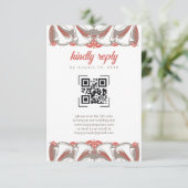Art Nouveau Calla Lily Elégance QR Code RSVP (Debout devant)