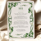 Art Nouveau Calla Lily Wedding Info Kaart