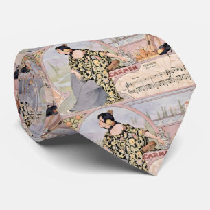 Art Nouveau Carmen Habanera Print – Antieke Opera Stropdas