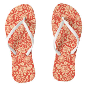 Art Nouveau Carnan Damask, Mandarin Oranje Teenslippers