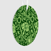 Art Nouveau Carnation Damask, Forest Green (devant)