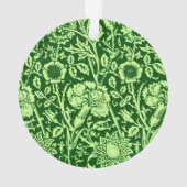 Art Nouveau Carnation Damask, Forest Green (dos)