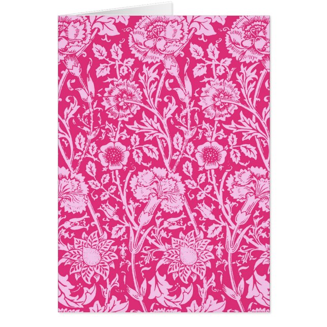 Art Nouveau Carnation Damask, Fuchsia rose (Devant)