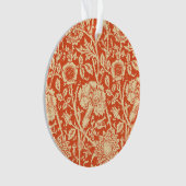 Art Nouveau Carnation Damask, Mandarin Orange (devant)