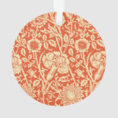 Art Nouveau Carnation Damask, Mandarin Orange (dos)