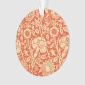 Art Nouveau Carnation Damask, Mandarin Orange (devant)