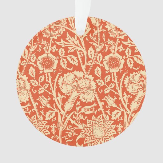 Art Nouveau Carnation Damask, Mandarin Orange (devant)