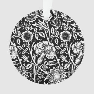 Art nouveau Carnation Damask, noir et blanc