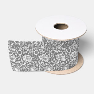 Art Nouveau CarnenDamask, grijs / grijs Lint