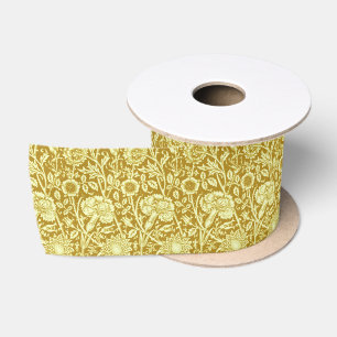 Art Nouveau CarnenDamask, Mustard en Geel Lint