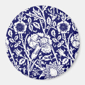 Art Nouveau CarnenDamask, Navy en White Magneet (Voorkant)