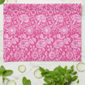 Art Nouveau Carnese Damask, Fuchsia Pink Theedoek (Gevouwen)
