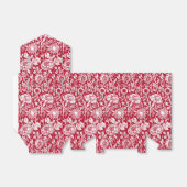 Art Nouveau Carnjnjestoornis Damask, Red en White Bedankdoosjes (Uitgevouwen)