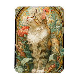 Art Nouveau Cat Magneet