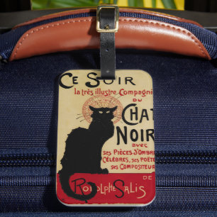  Art Nouveau, Ce Soir Chat Noir Black Cat Bagagelabel