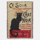 Art Nouveau, Ce Soir Chat Noir Black Cat Deken (Voorkant Verticaal)