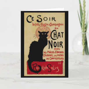 Art Nouveau, Ce Soir Chat Noir Black Cat Kaart