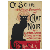  Art Nouveau, Ce Soir Chat Noir Black Cat Klembord (Achterkant)