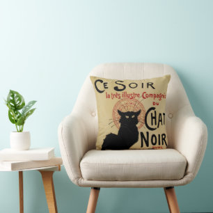  Art Nouveau, Ce Soir Chat Noir Black Cat Kussen