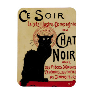 Art Nouveau, Ce Soir Chat Noir Black Cat Magneet