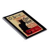  Art Nouveau, Ce Soir Chat Noir Black Cat Notitieboek (Rechterzijde)
