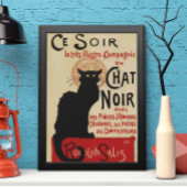 Art Nouveau, Ce Soir Chat Noir Black Cat Poster