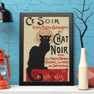  Art Nouveau, Ce Soir Chat Noir Black Cat Poster