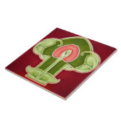 Art Nouveau Ceramic Fireplace Wall Tegel Tegeltje (Zijkant)