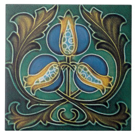 art nouveau ceramic fireplace wall tile mural tegeltje