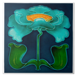 Art Nouveau Ceramic Fireplace Wall tile Tegeltje