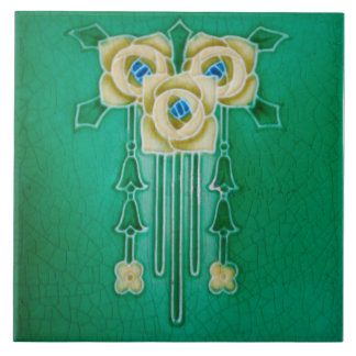 Art Nouveau Ceramic Fireplace Wall tile Tegeltje