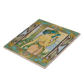 Art Nouveau Ceramic Tile Alphose Mucha Design 08 Tegeltje (Zijkant)