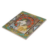 Art Nouveau Ceramic Tile Alphose mucha Design 15 Tegeltje (Zijkant)