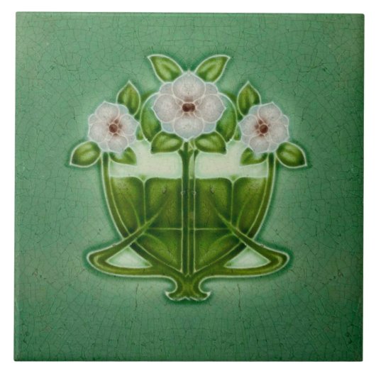 Art Nouveau Ceramic tile Tegeltje (Voorkant)